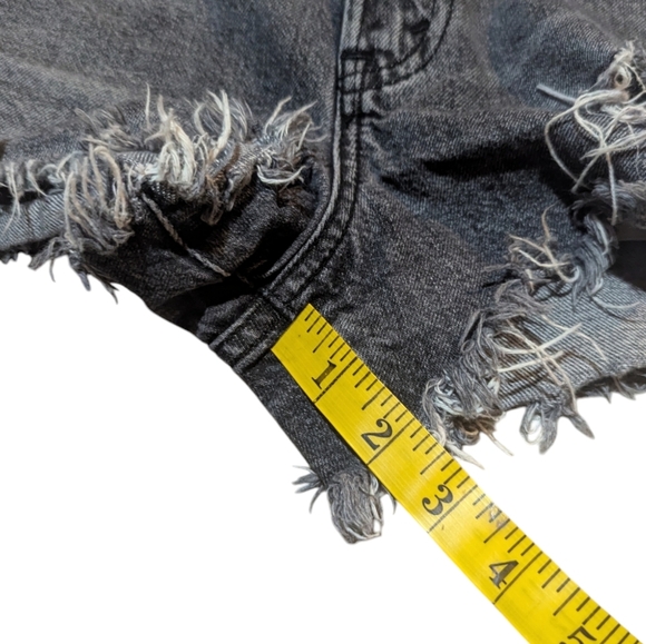 Abercrombie & Fitch Annie High Rise Denim Jean Short size 27 Black 100% Cotton - Picture 5 of 7
